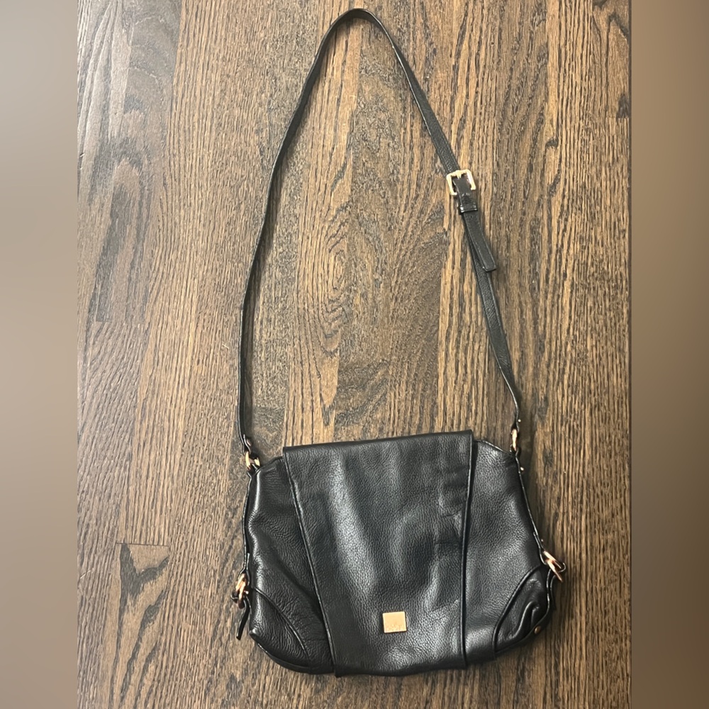 Kooba Black Leather Crossbody Bag with Adjustable Strap